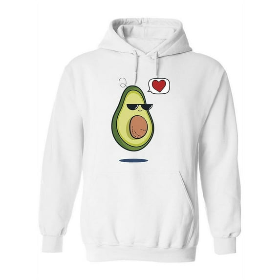 Avocado With Black Sunglasses Hoodie Women -Image by Shutterstock, Female 3X-Large