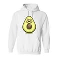thumbnail image 1 of Avocado With Moustache Hoodie Men -Image by Shutterstock, Male Medium, 1 of 4