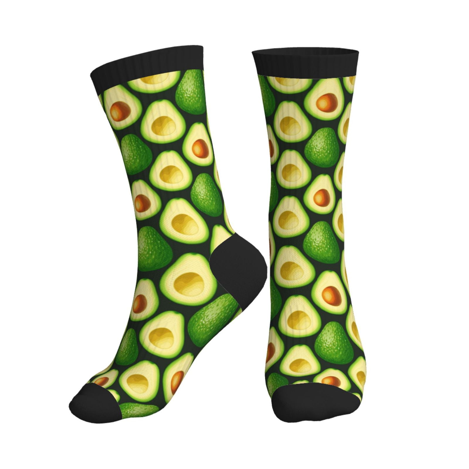 Avocado Womens Cute Crew Socks Casual Athletic Aesthetic Socks Neutral