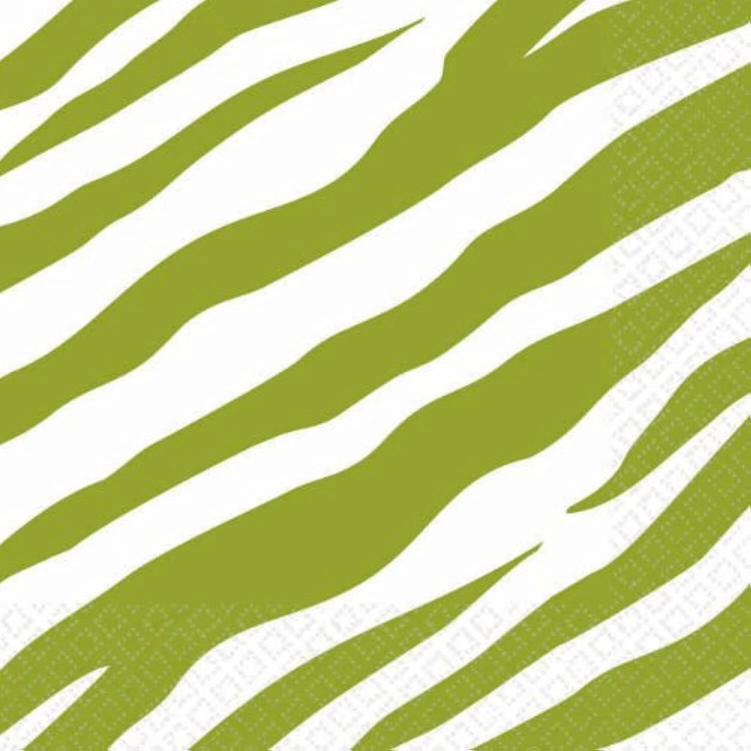 Avocado Zebra Stripe Animal Print Jungle Safari Theme Party Beverage Napkins