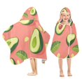 thumbnail image 1 of Avocado on Pink Kids Hooded Beach Towel Baby Bath Poncho Towels with Hood Absorbent 50"x23.5" for Pool Swimming, 1 of 7