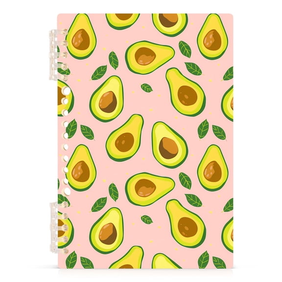 Avocado on Pink Spiral Journal Notebook College Ruled Notebook 8.3" x 5.7" A5 Lined Thick Paper Page
