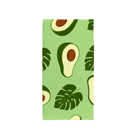 Avocado seamless vector pattern background, Bath Towel Absorbent Soft Decoration Hand Tower Multiuses for Bathroom Hotel Gym Spa Beach 30 x 15 inch