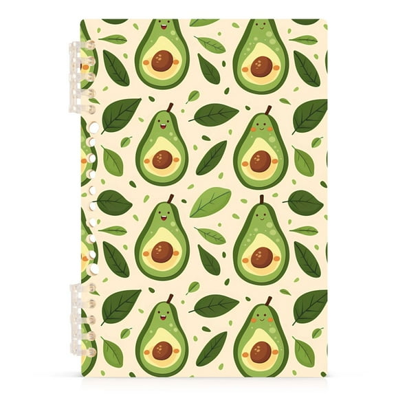 Avocado with Leaves Spiral Journal Notebook College Ruled Notebook 8.3" x 5.7" A5 Lined Thick Paper Page