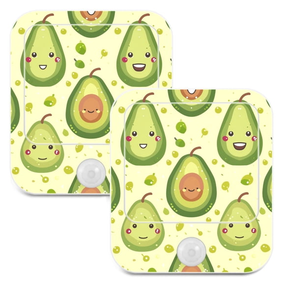 Avocadoes Night Lights Plug into Wall LED with Auto Light Sensor Warm Light for Kids Hallway Bedroom Living Room Kitchen Bathroom Set of 2