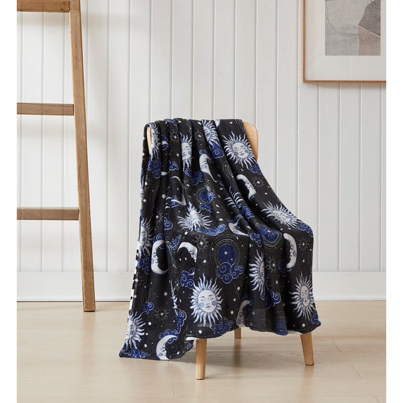 Avocados Beehive Leopard Novelty Plush Flannel Throws Sun Moon