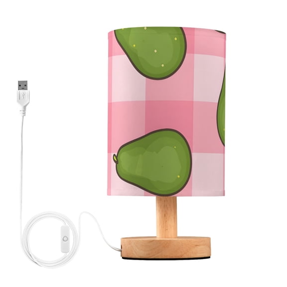 Avocados Cute Cartoon Table Lamp with USB Port LED Warm Light Lamp Night Light Home Decor