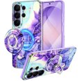 thumbnail image 1 of Avocase Compatible with Magnetic for Samsung Galaxy S26 Ultra Case with Invisible Ring Stand,Rugged Slim Shockproof Marble Pattern Design Case for Women Men Girls,Purple Marble, 1 of 8