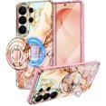 thumbnail image 1 of Avocase Compatible with Magnetic for Samsung Galaxy S26 Ultra Case with Invisible Ring Stand,Rugged Slim Shockproof Marble Pattern Design Case for Women Men Girls,Rose Gold Marble, 1 of 8