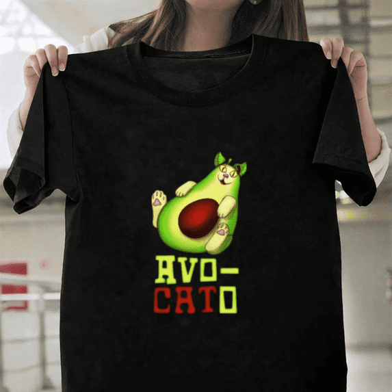 Avocato Funny Avocado Kitten Pet Food Puns Animal Healthy Unisex T ...