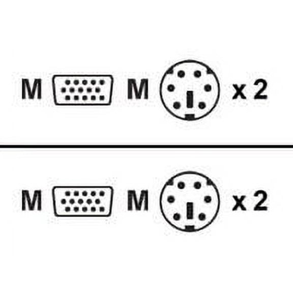 Avocent - Keyboard / video / mouse (KVM) cable - PS/2, HD-15 (VGA) (M) to PS/2, HD-15 (VGA) (M) - 7 ft