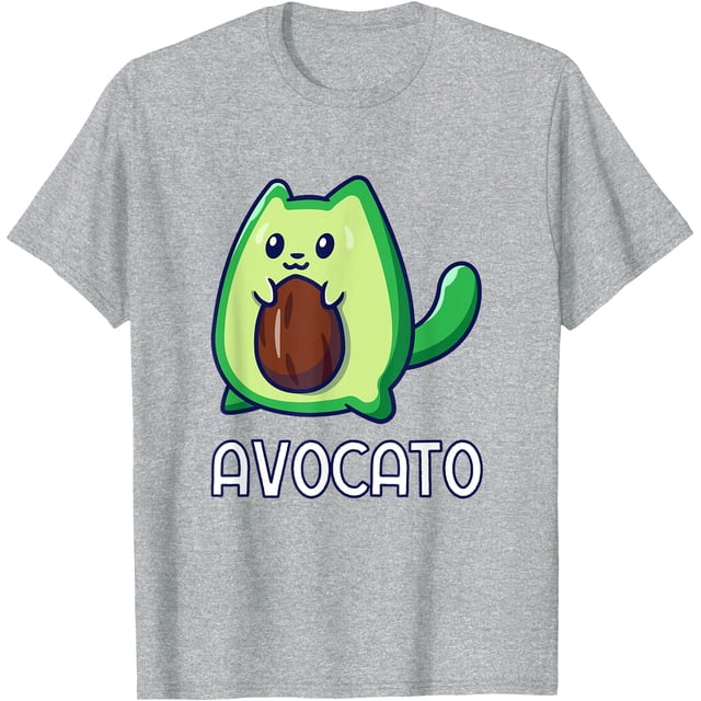 Avocado Funny Cat Shirt Women Men Avocato Vegan Vegetarian Maglietta