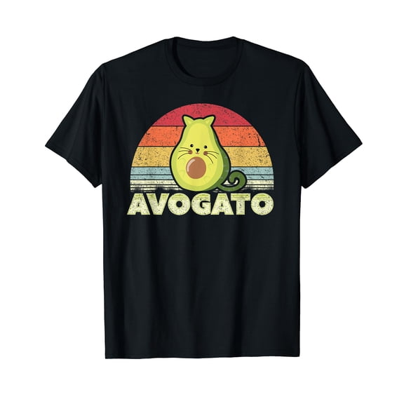 Avogato, Retro Cat Avocado, Cinco De Mayo T-Shirt