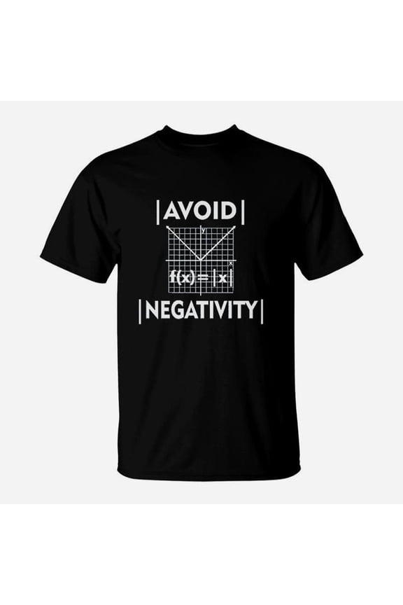 Avoid Negativity Funny Math Geek Nerd Deluxe TShirt