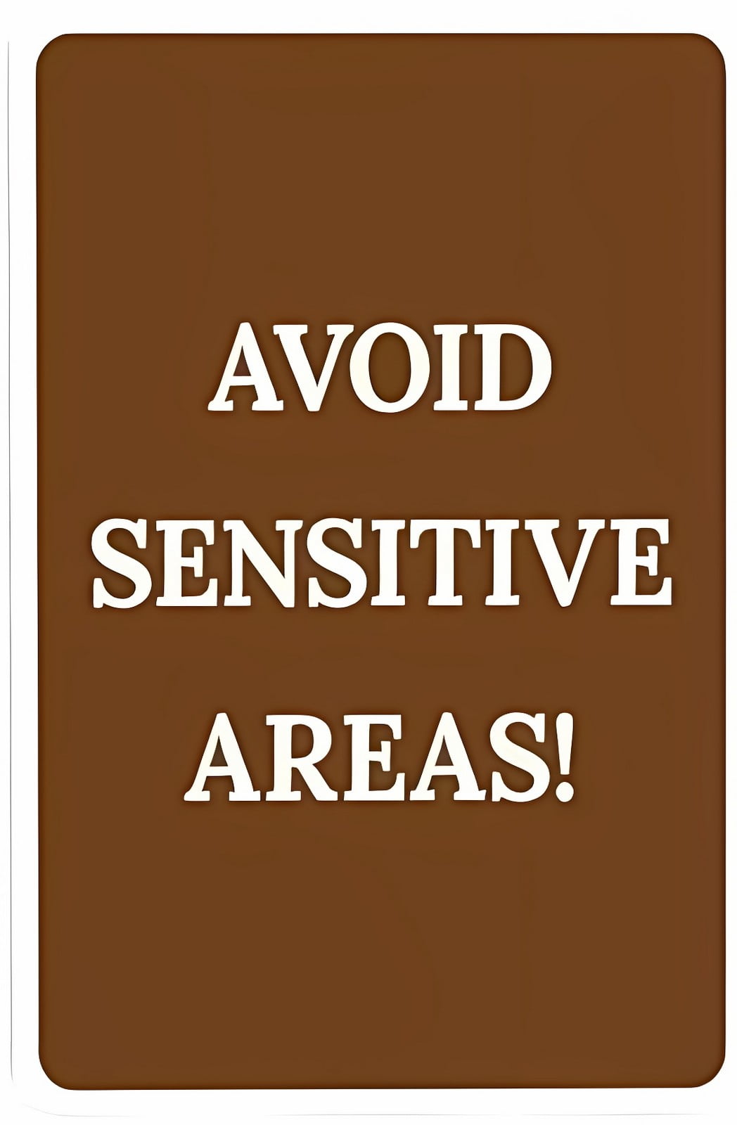 Avoid Sensitive Areas Warning Metal Sign 12 x 8 Inches - Rules Security ...