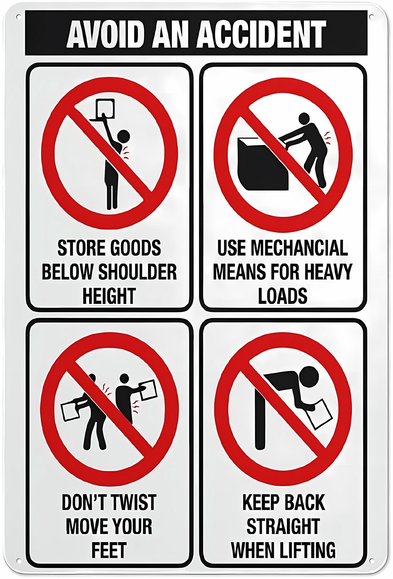 Avoid an Accident Sign 12 x 8 Inches - Grade Reflective Rust-Free ...
