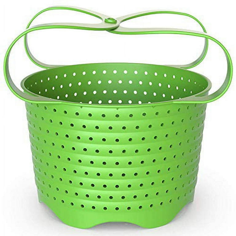 Instant Pot Steamer Basket Official Silicone Accessory, Compatible with 6- quart and 8-quart Cookers in Green 