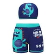 thumbnail image 1 of Avolia Boys Kids Swim Trunks Quick Drying Nylon Breathable Bathing Suit Set Summer Beach Pool Ocean Diving Water Activities Apparel Athletic Outfits with Swim Cap Mint Green 110, 1 of 2