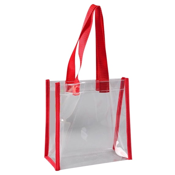 Avolia Clear Tote Bags 12 x 12 x 6 Inch Large Clear Plastic Tote Bag with Handles for Work Sports