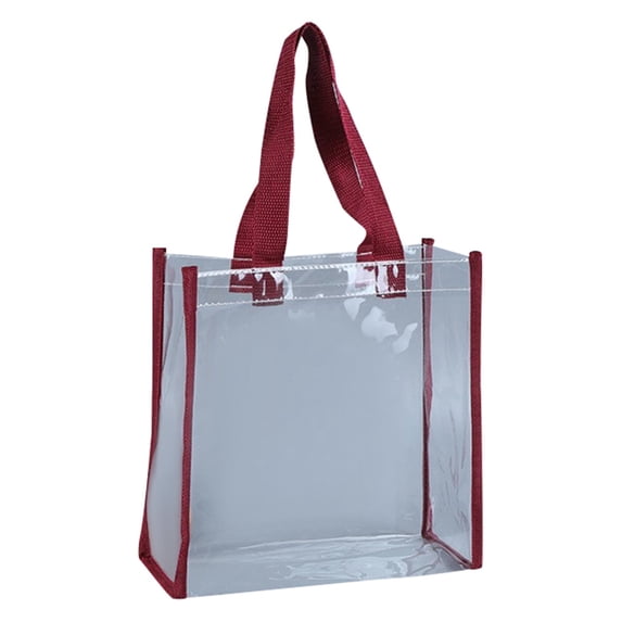 Avolia Clear Tote Bags 12 x 12 x 6 Inch Large Clear Plastic Tote Bag with Handles for Work Sports