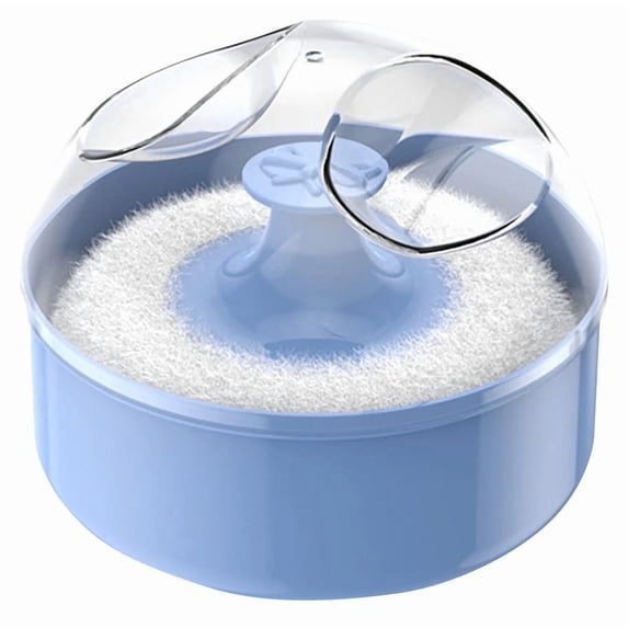 Avolia Dusting Powder Container With Puff, Portable Powder Puff Kit, Hygienic Delicate Powder Applicator, Empty Powder Case