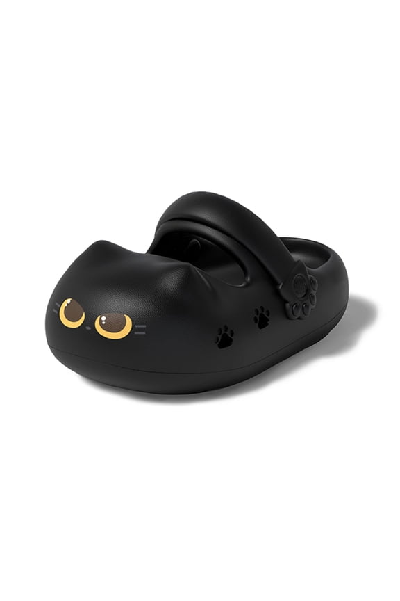 Men Women Summer Beach Slides Slippers Slip-On Flat Footwear Lightweight EVA Flock Water-Resistant Indoor Bathroom Outdoor with Playful Animal Prints Black 6.5