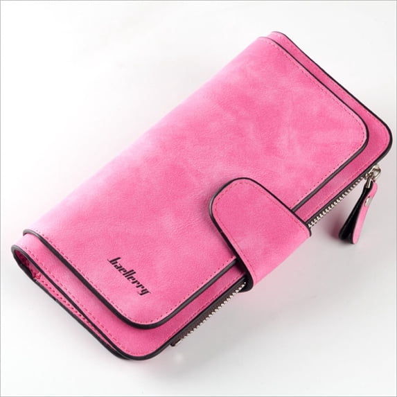Avolia PU Leather Women's Trifold Wallet with Zipper Closure, Blue