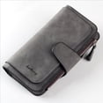 thumbnail image 1 of Avolia PU Leather Women's Trifold Wallet with Zipper Closure, Blue, 1 of 4