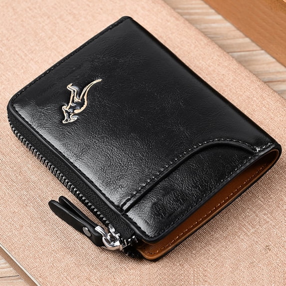 Avolia RFID Blocking Leather Wallet for Men Slim Bifold Credit Card Holder with Zipper Purse Large Capacity - Proof Fashionable Wallet