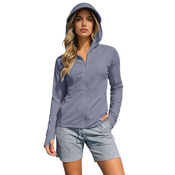 Avolia Silk Structured Breathable Protective Sun Proof Lightweight Coat Spandex Jacket Active Apparel Overcoat Clothing Outerwear GY1 L