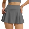thumbnail image 1 of Avolia Tummy Control Pleated Tennis Skirt High Waisted Athletic Skort Lightweight Activewear with Pockets for Women FitnessGreyXXL, 1 of 4