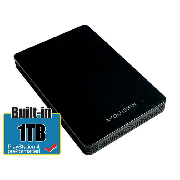 Avolusion HD250U3-Z1-PRO 1TB USB 3.0 Portable External Gaming PS4 Hard Drive - Black (PS4 Pre-Formatted) - 2 Year Warranty