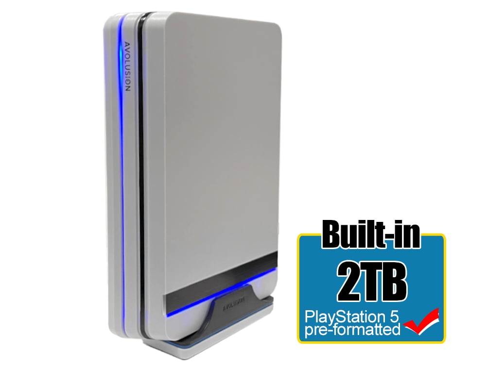 Avolusion HDDGEAR PRO X (White) 2TB USB 3.0 External Gaming Hard Drive for PS5 Game Console - 2 Year Warranty