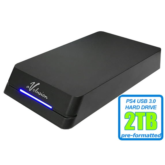 Avolusion HDDGear Pro 2TB (2000GB) 7200RPM 64MB Cache USB 3.0 External Gaming Hard Drive (Designed for PS4 Pro, Slim, Original) - 2 Year Warranty