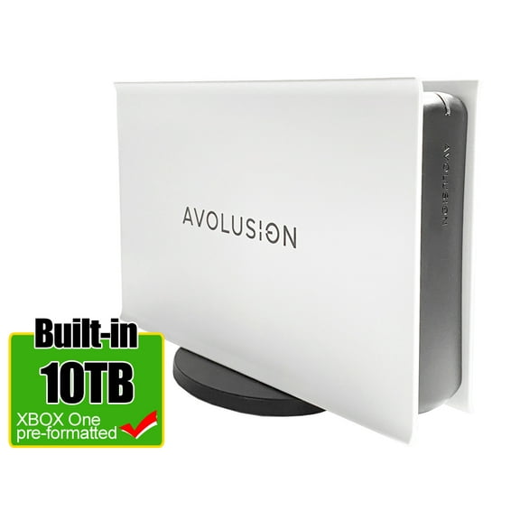 Avolusion PRO-5X Series 10TB USB 3.0 External Gaming Hard Drive for XBOX One Original, S & X (White) - 2 Year Warranty