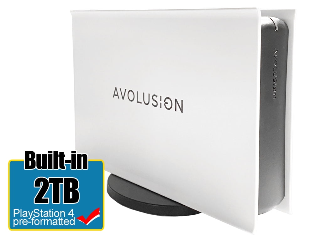 Avolusion PRO-5X Series 2TB USB 3.0 External Gaming Hard Drive for PS4 Original, Slim & Pro (White) - 2 Year Warranty