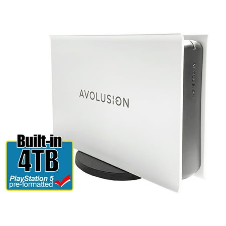 Avolusion PRO-5X Series 4TB External Gaming Hard Drive, for Playstation 5, White