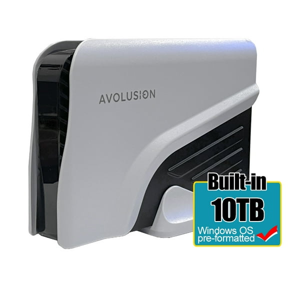 Avolusion PRO-Z Series 10TB USB 3.0 External Hard Drive for WindowsOS Desktop PC / Laptop (White) - 2 Year Warranty