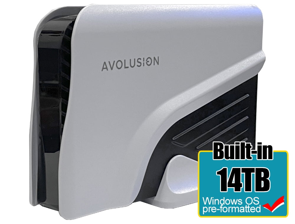 Avolusion PRO-Z Series 14TB USB 3.0 External Hard Drive for WindowsOS Desktop PC / Laptop (White) - 2 Year Warranty