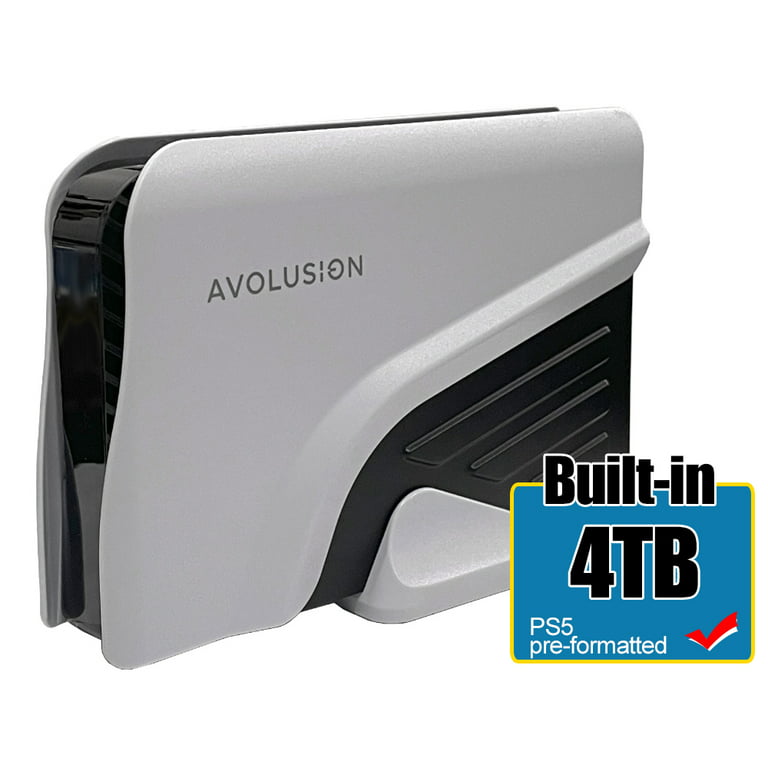 Avoluxion PRO-T5 Series 4TB USB 3.0 External Gaming Hard Drive for PS5 Game  Console (White) 