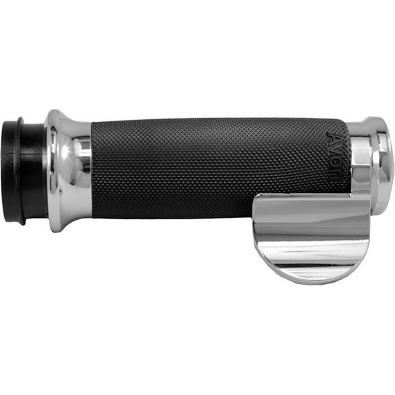 Avon Grips CC-85-CH-BOSS Custom Contour Grips with Throttle Boss - Chrome