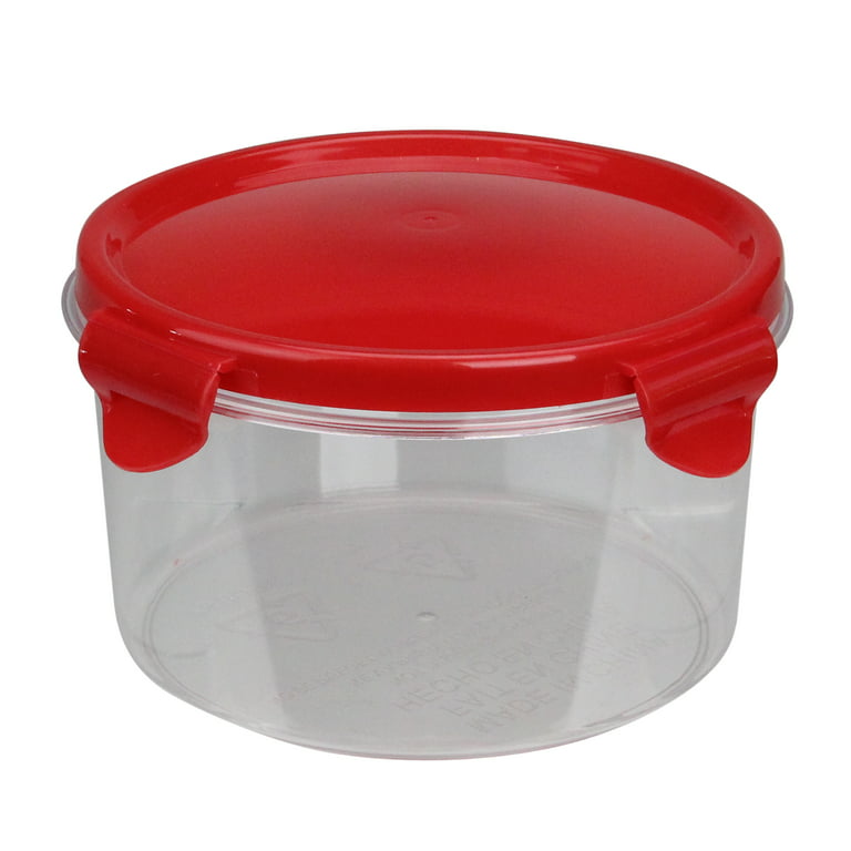 Avon 6 inch Resealable Sugar Storage Container with Attached Lid, Red
