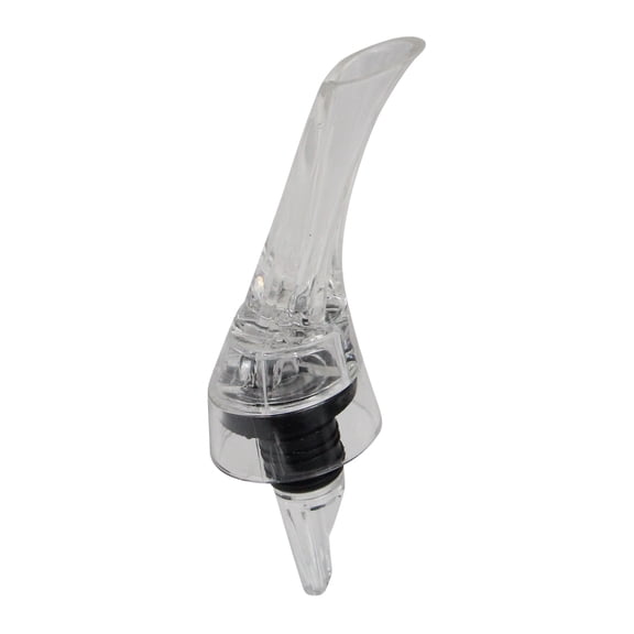 Avon 7" Clear and Black Plastic Non Spill Wine Aerator