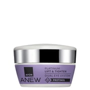 Avon ANEW Platinum Lift & Tighten Dual Eye System, Firming Eye Cream & Upper Eye Gel with Protinol  & Peptides, 0.66 fl oz 2 x 0.33 fl oz / 20 ml