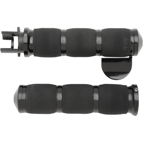 Avon Air Cushion Black Grips w/Throttle Boss (MT-IN-AIR-90A-B)