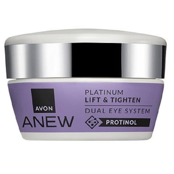 Avon Anew Platinum Lift & Tighten Dual Eye System 20ml, with Protinol Technology and Caffeine to Help Tighten and Hydrate Skin, Reduces Fine Lines and Sagging, Cruelty Free