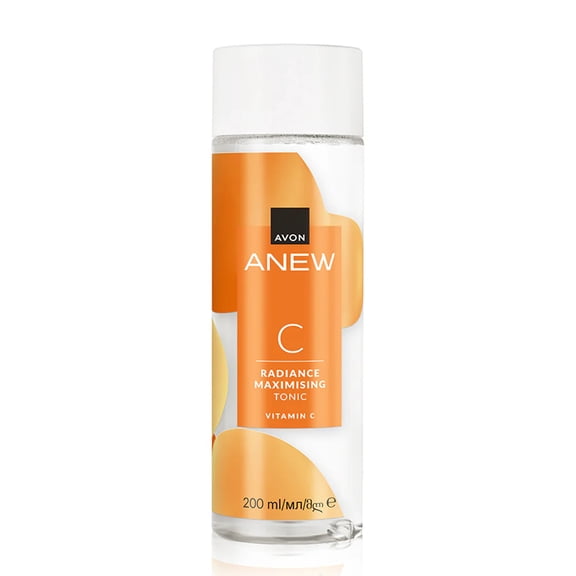 Avon Anew Radiance Maximising Vitamin C Tonic  Brightening & Exfoliating Facial Toner, 6.76 fl oz / 200 ml