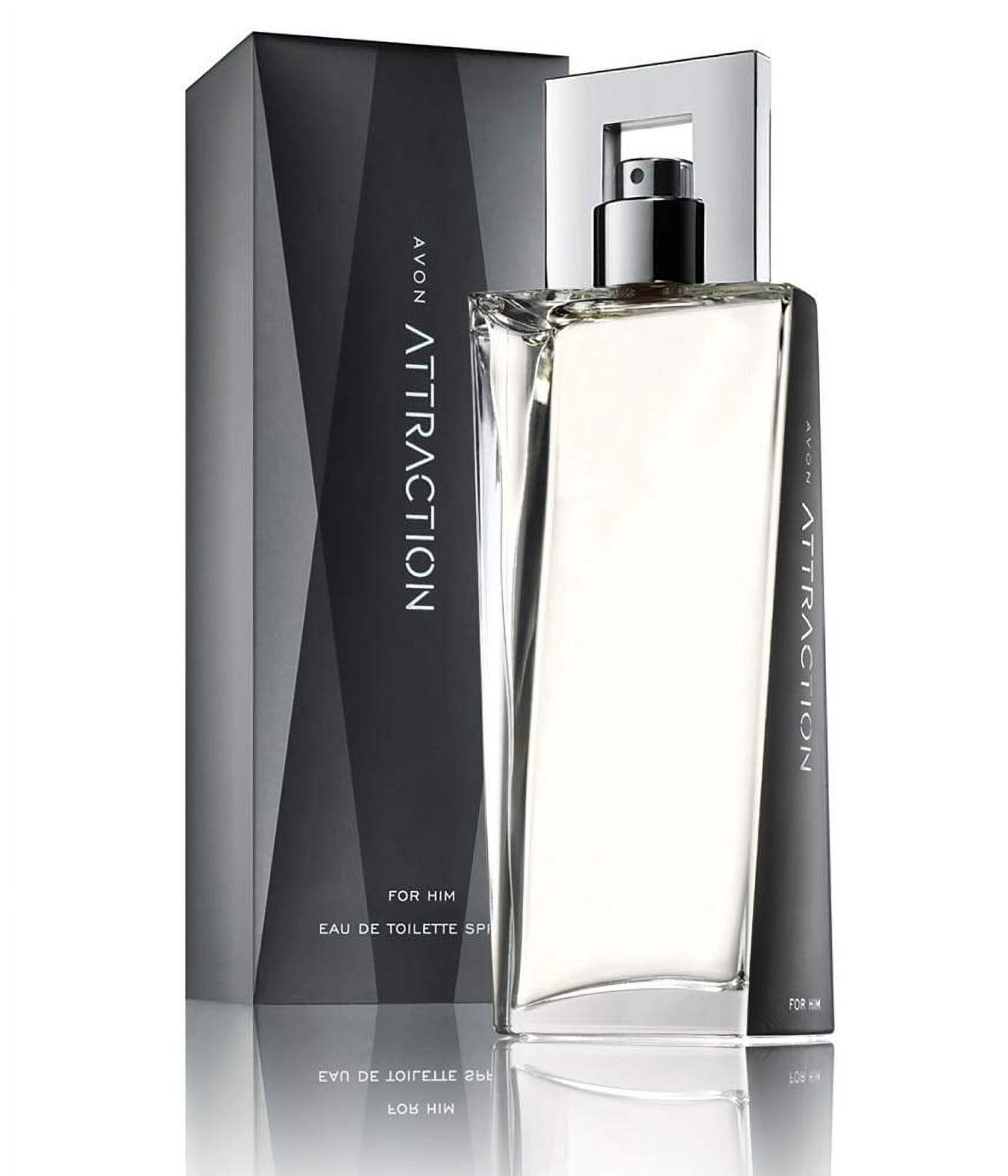 Avon Attraction for Him Eau de Toilette, Warm Woody Musk Fragrance with Ginger Root & Smoky Woods, Gift-Ready Men’s Cologne, 2.5 fl oz / 75 ml
