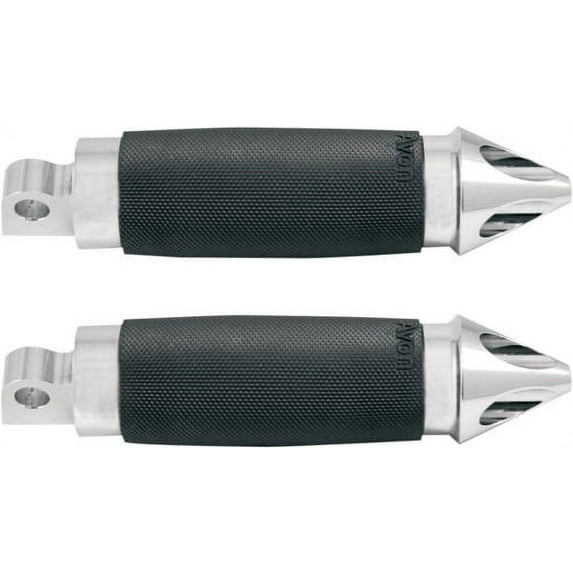 Avon Chrome/Black Spike Footpegs (FP-CC-85-CH-SPI)