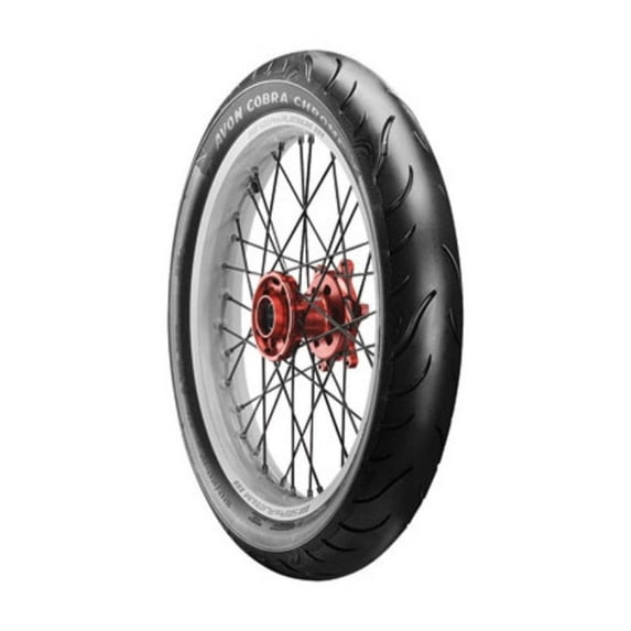 Avon Cobra Chrome AV91 Front Motorcycle Tire MH90-21 (56V) Black Wall for Harley-Davidson Softail Bad Boy FXSTSB 1995-1997